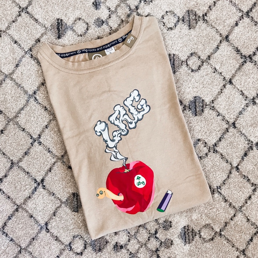 LRG Stoner Apple & Worm Graphic Tee